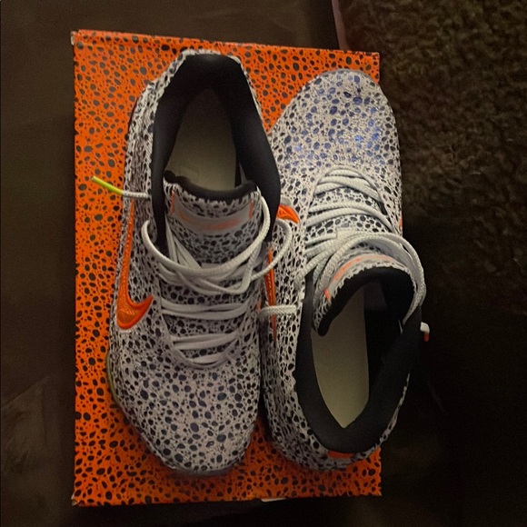 Nike  Sneakers - White, Orange, and Green